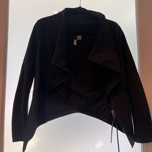 Women’s H&M leather blazer jacket